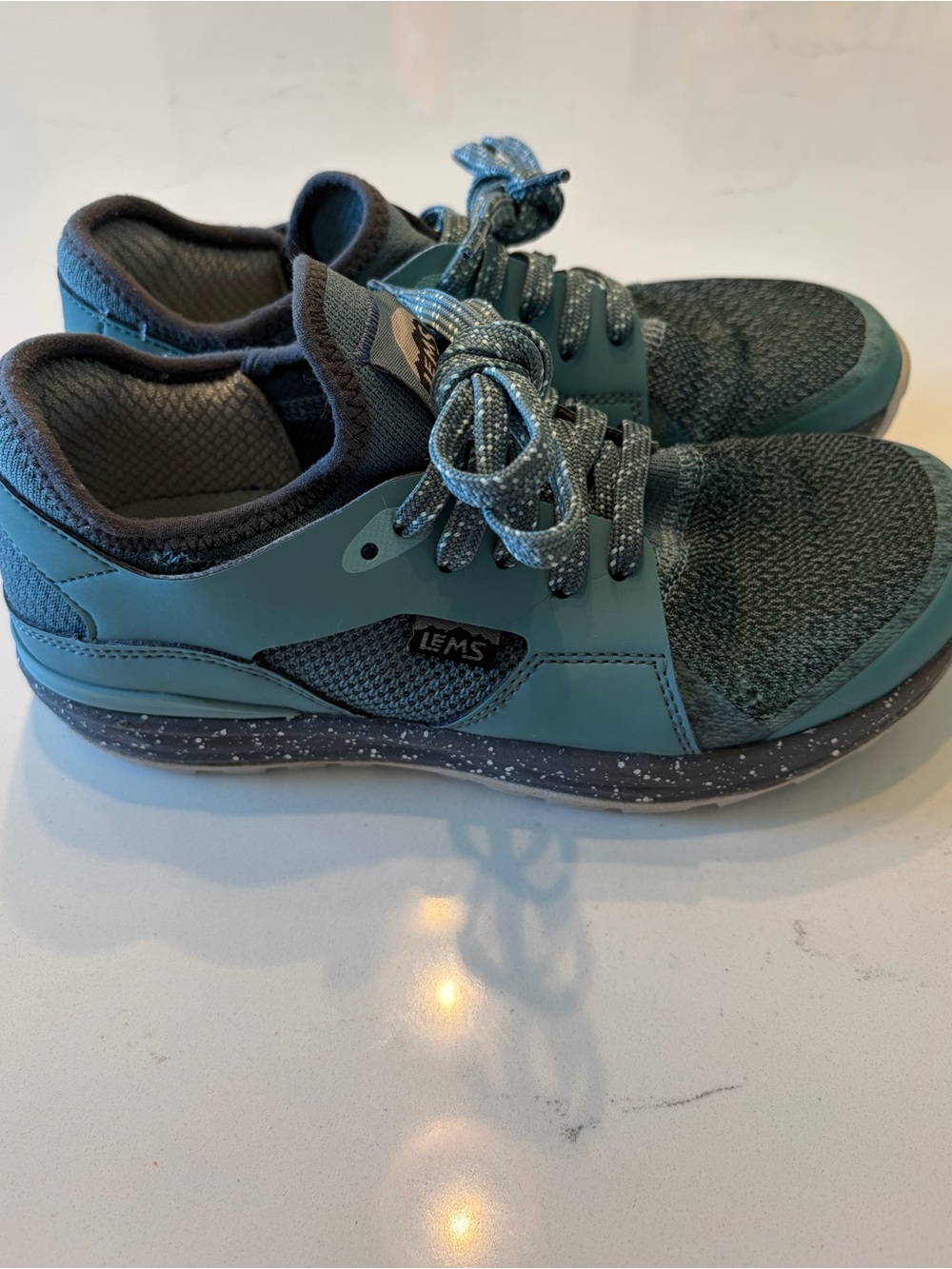 Lems Women's Teal Outdoor Trail Lace-Up Sneakers